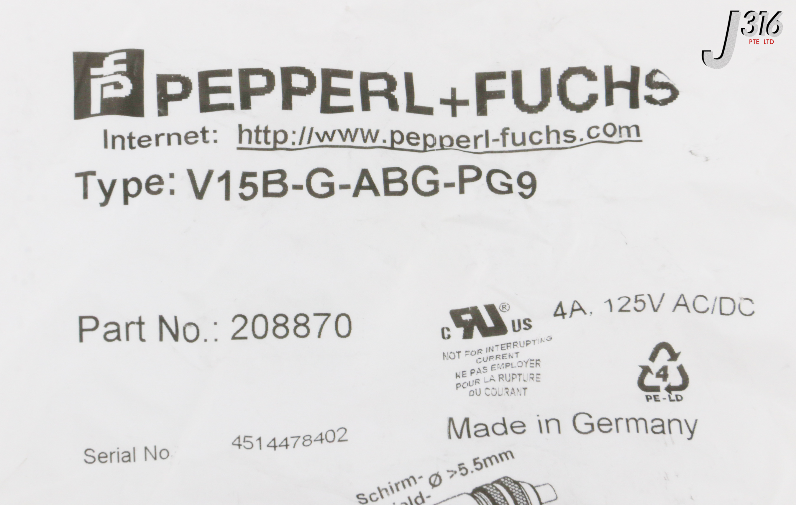 Pepperl Fuchs Field Attachable Female Connector